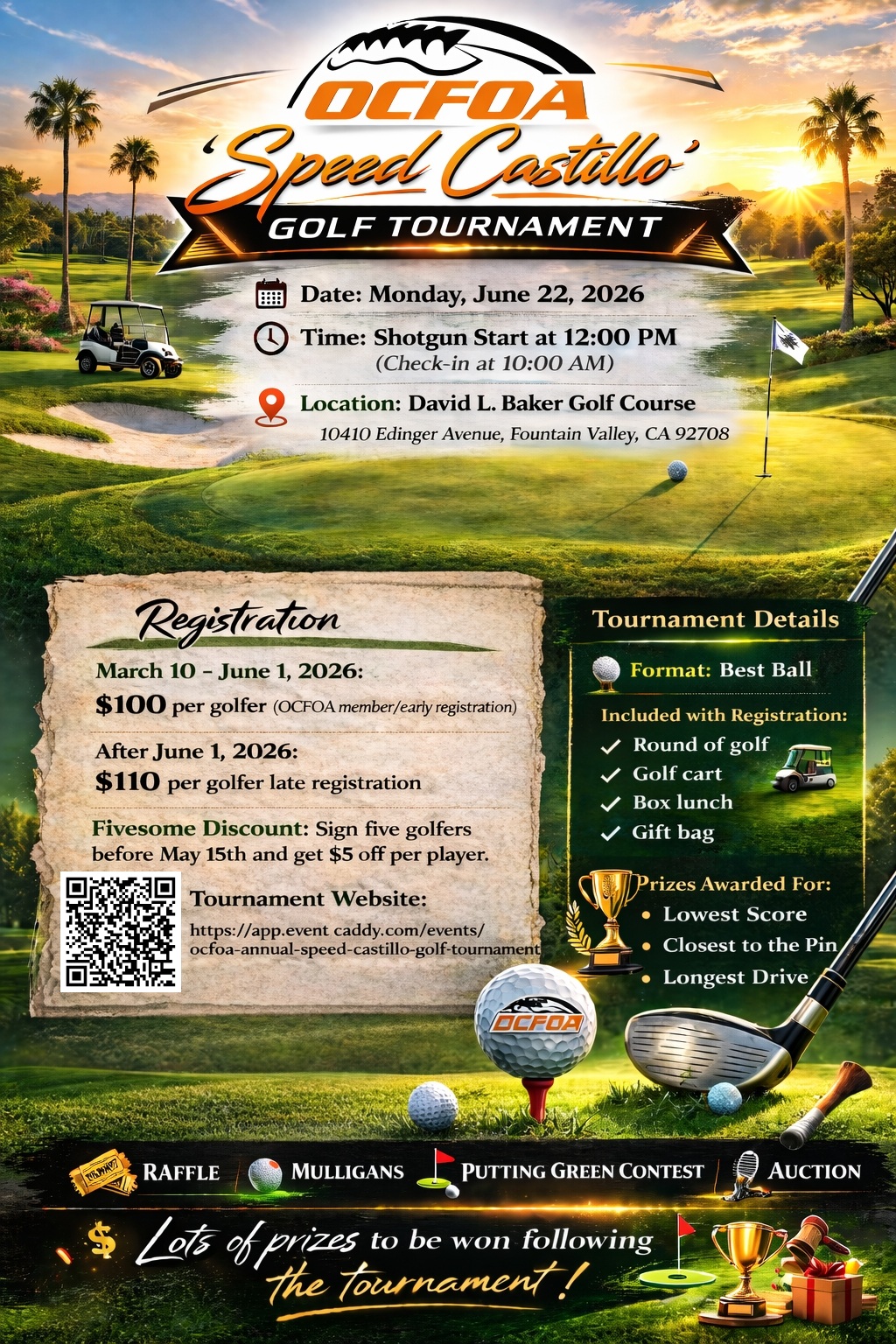 OCFOA Speed Castillo Golf Tournament 2026