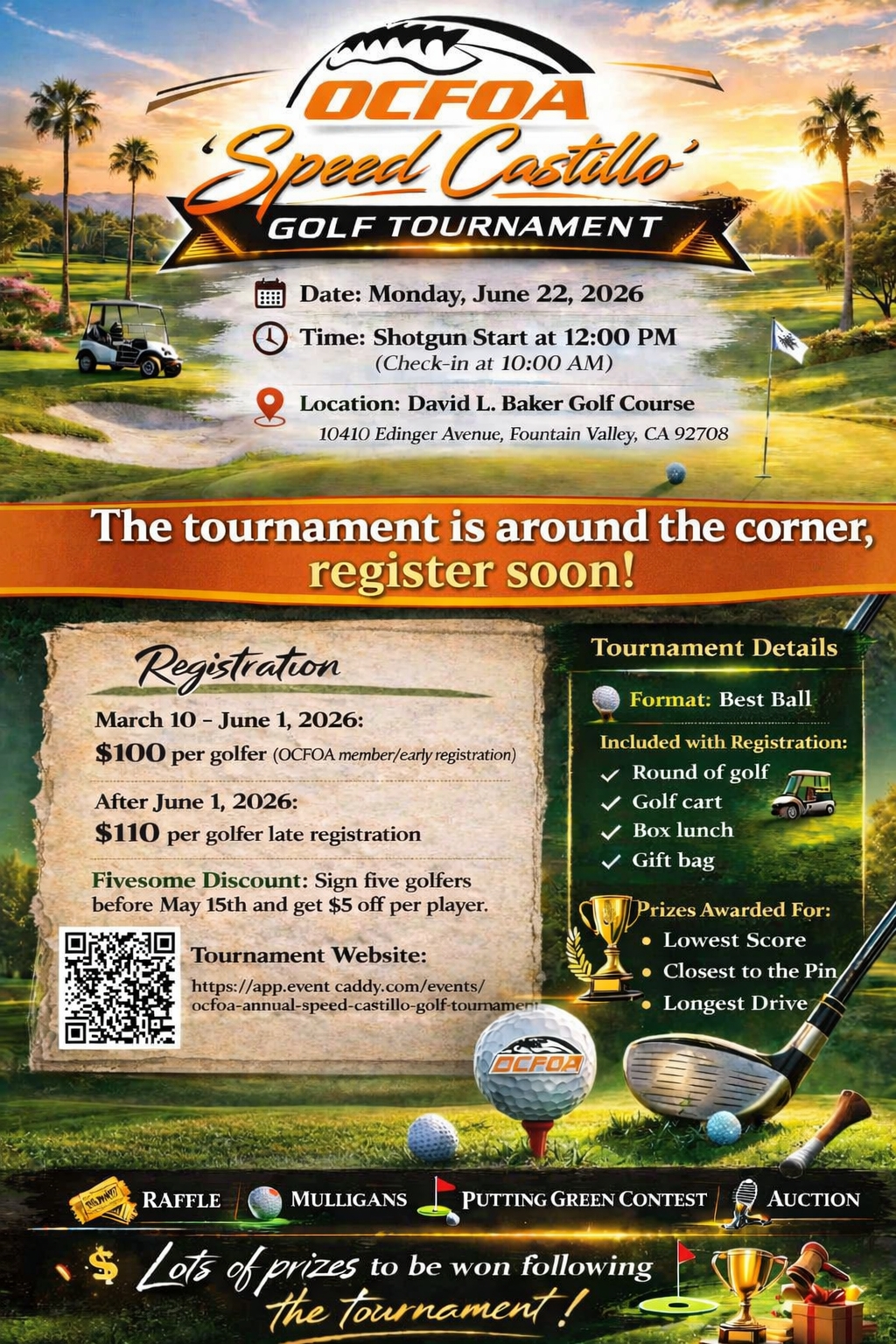 OCFOA Speed Castillo Golf Tournament 2026