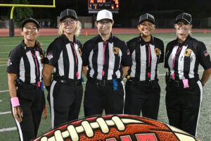 First all-female varsity tackle football officiating crew in Orange County, California history.